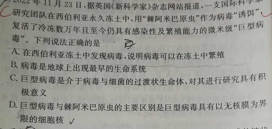 衡水金卷先享题2023-2024年高三一轮周测卷4数学考试