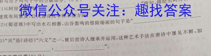 山西省三重教育2022-2023学年高一第二学期期末考试语文