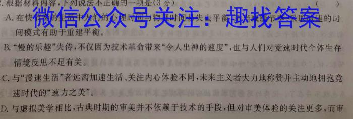 马鞍山市2022-2023学年高二年级第二学期期末教学质量监测语文