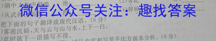 江西省2023届中考考前抢分卷【CCZX A JX】语文