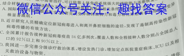 安徽省2023年中考导航总复习三轮模拟（二）语文