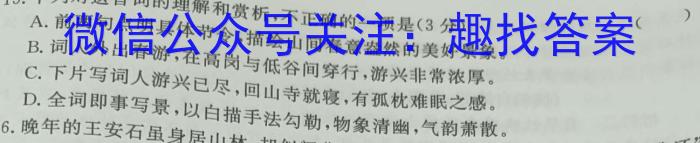 2024届江西省高三7月联考(24-01C)语文