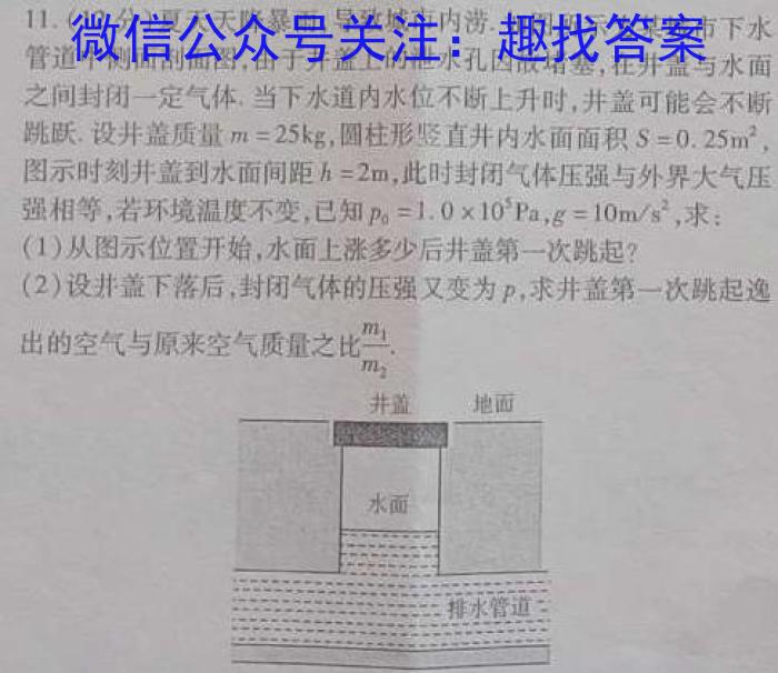 文博志鸿 2023年河南省普通高中招生考试试卷(夺冠一)物理`