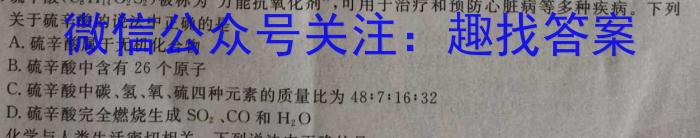 2023年陕西省初中学业水平考试·信息卷B化学