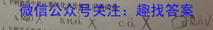 陕西省商洛市2022~2023学年度高一年级第二学期教学质量抽样监测(标识□)化学