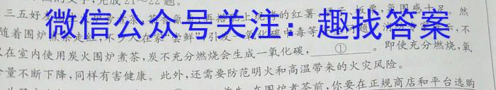 单县二中2022-2023学年度第二学期高一年级文化部阶段性考试语文