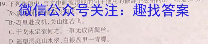 四川省南充市2022-2023学年度下期普通高中二年级学业质量监测语文