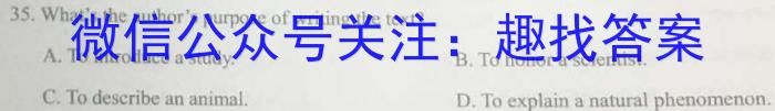 九师联盟2024~2023学年高二摸底联考物理(X)英语
