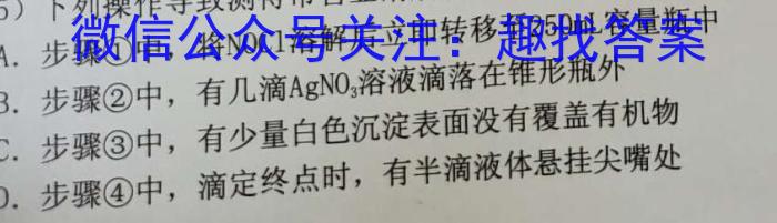 2023年全国普通高等学校统一招生考试 考前检测试卷(新高考)(一)1化学