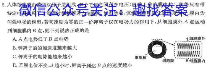 甘肃省张掖市某重点校2022-2023学年高一下学期6月月考物理`