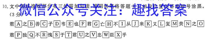 2023年广西三新学术联盟高一年级5月联考语文