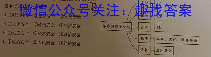 新疆省兵团地州学校2024~2023学年高一第二学期期末联考(23-518A)&政治