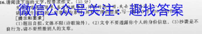 厦门市湖滨中学2022-2023学年第二学期高二期末质量检测(6月)语文