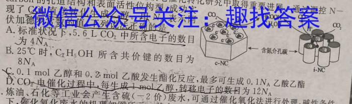 湖南省2024~2023学年度高二6月份联考(23-556B)化学