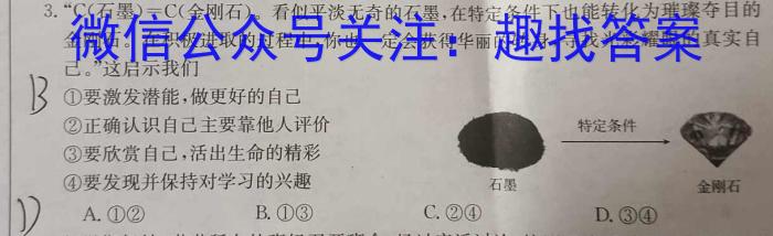 安徽省芜湖市南陵县2022-2023学年度七年级第二学期义务教育学校期末考试政治1