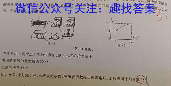 2023年普通高等学校招生全国统一考试(银川一中第四次模拟考试)l物理