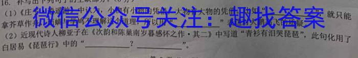 四川省宜宾市2023年春期高一年级高中教育阶段学业质量监测语文