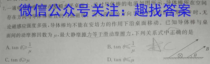 陕西省2023年九年级教学质量检测B（☆五角星）l物理