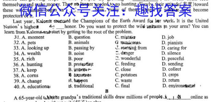 皖智教育 安徽第一卷·2023年安徽中考最后一卷英语