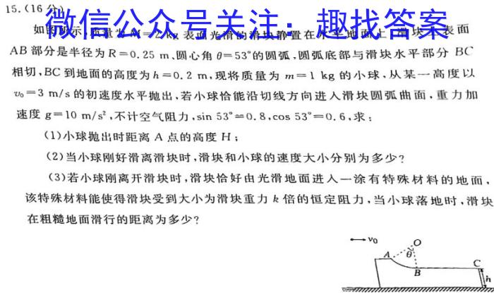 黔西南州2023年春季学期高一年级期末教学质量检测(231823Z)z物理