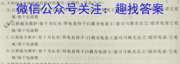 2023届全国百万联考老高考高三5月联考(6002C)语文