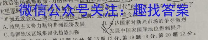 安徽省C20教育联盟2023年中考最后典题卷(一)政治~