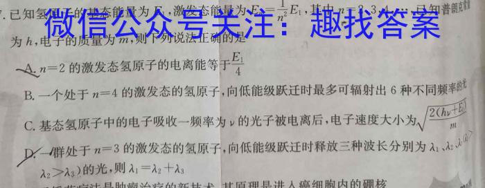 天一大联考 2023年河南省普通高中招生考试考前模拟试卷物理`