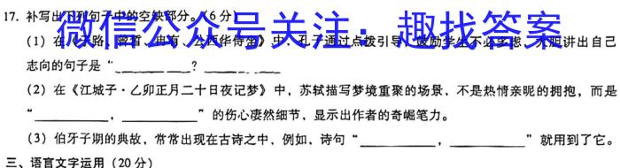 陕西省2023年九年级最新中考压轴卷语文