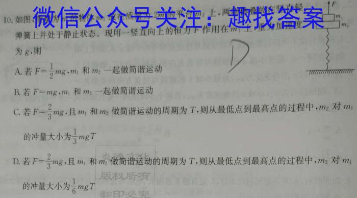 河南省驻马店市2024~2023学年度高二第二学期期终考试q物理