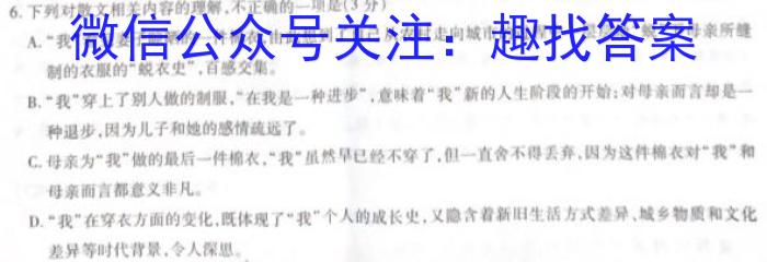 安徽省2022-2023学年度八年级第二学期期末质量检测(23-CZ226b)语文