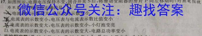 九师联盟 2022-2023学年高三5月高考仿真模拟(新高考)Gl物理