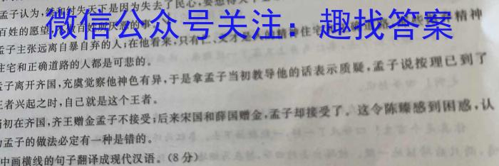 龙岩市2022-2023学年第二学期期末高二教学质量检查语文