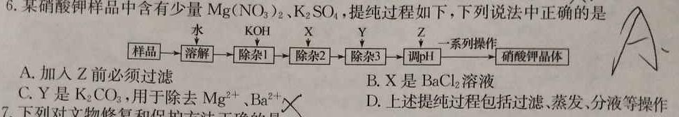 河南省2022~2023学年度八年级综合素养评估(七) R-PGZX B HEN化学