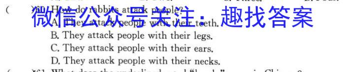 安徽第一卷·2023年中考安徽名校大联考试卷（四）英语