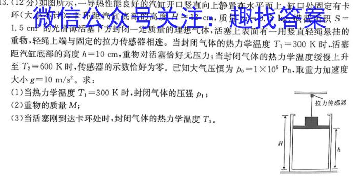  2023年安徽省名校之约大联考中考导向压轴信息卷物理`