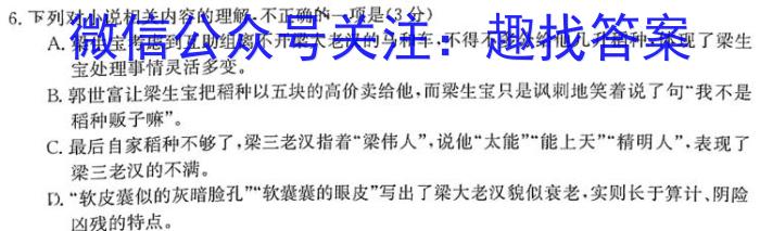 2022-2023学年陕西省高二期末考试(标识◆)语文