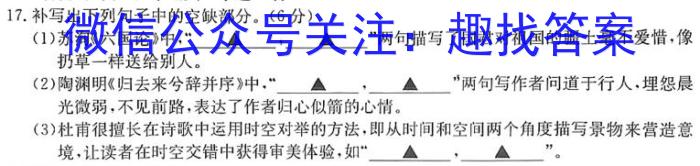 2023年山西省中考信息冲刺卷·压轴与预测(二)语文