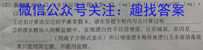 天一大联考 2023年九年级考前定位考试化学