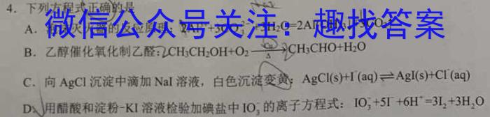 江西省2023年高二质量检测联合调考（23-504B）化学