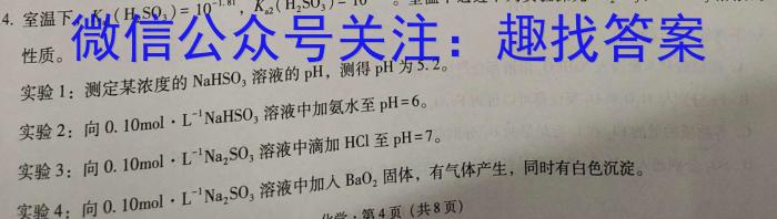 河南省2024-2023学年度八年级综合素养评估(八)8化学