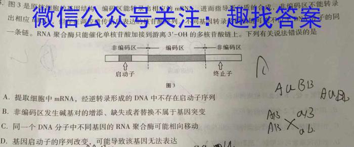 2023年金安高三年级适应性考试卷(23-485C)生物