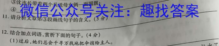 玉溪市2022-2023学年春季学期期末高一年级教学质量检测语文