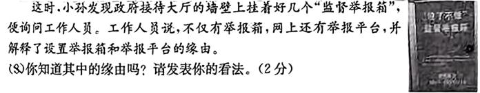 2023年河南省初中学业水平考试全真模拟(六)6政治y