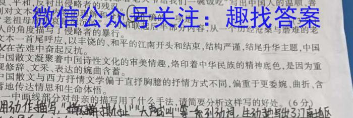 湛江市2022-2023学年度高二年级第二学期期末高中调研测试语文