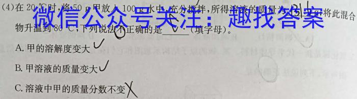 甘肃省宕昌一中2022~2023学年度高一第二学期第二次月考(23663A)化学