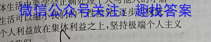 天一大联考 2023年九年级考前定位考试政治1