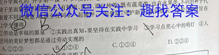 安徽省合肥市瑶海区2023-2024学年八年级下学期学习质量检测卷（6.27）政治h