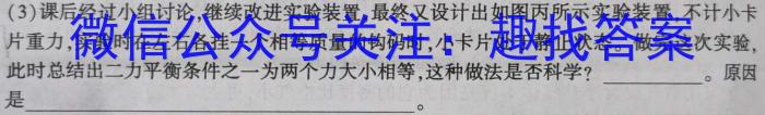 2022-2023学年安徽省八年级教学质量检测（八）物理`