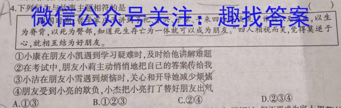 文博志鸿 2023年河北省初中毕业生升学文化课模拟考试(冲刺二)&政治