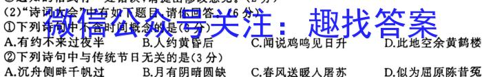 安徽省芜湖市无为市2022-2023学年度八年级第二学期期末学业发展水平检测语文